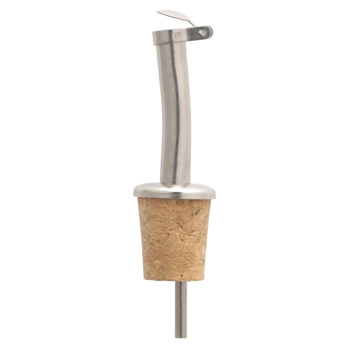 Stainless Steel Pourer with Natural Cork Stopper
